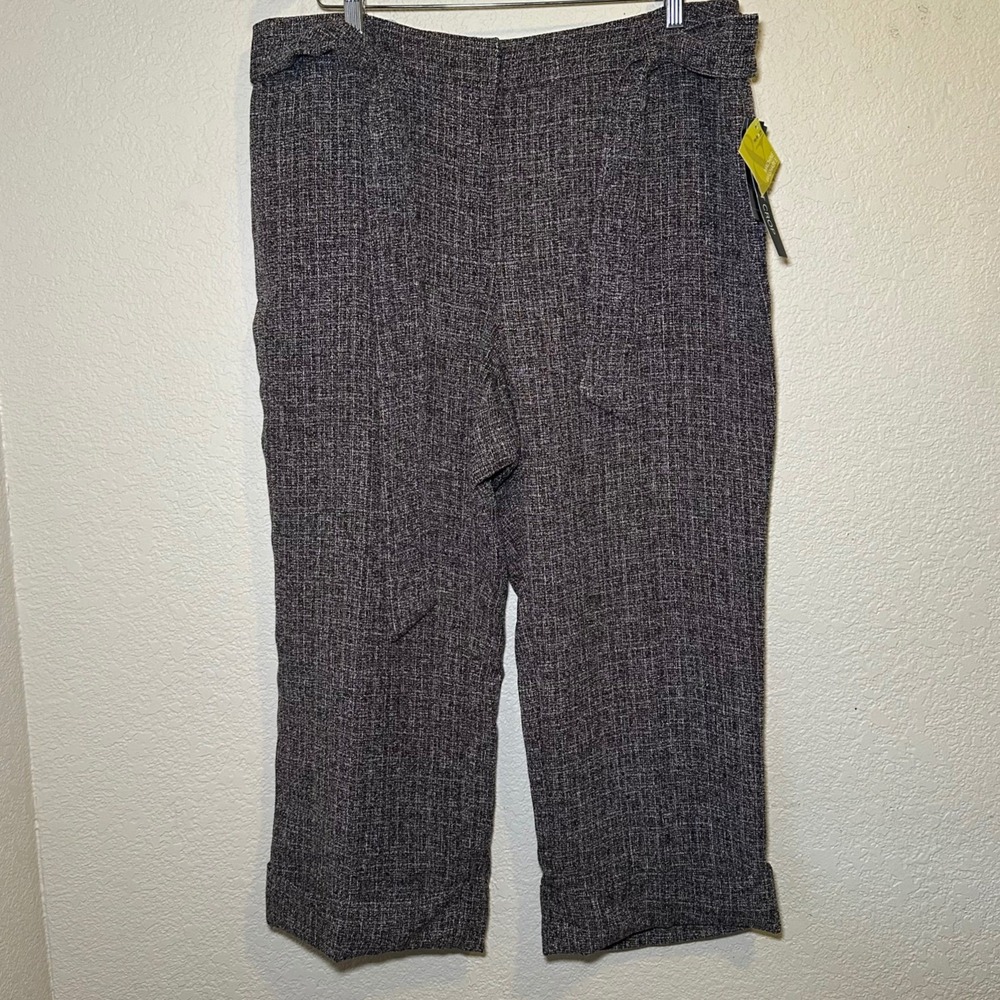 NEW‎ Style & Co Womens 16W Pants Wide Leg Cropped Speckle Tweed Workwear Office